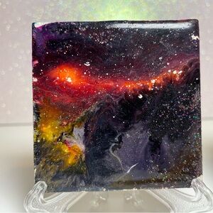 Abstract Galaxy Blacklight Art Piece